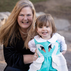 Mom and young daughter